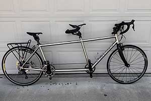 Photo of a 2017 Large Santana Ti w/ couplers Tandem Bicycle For Sale